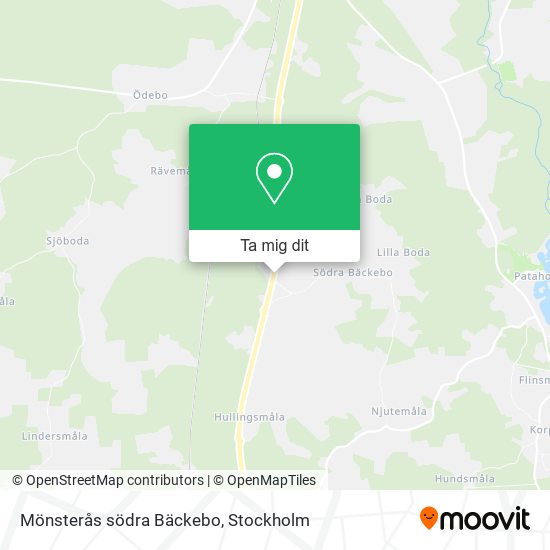 Mönsterås södra Bäckebo karta
