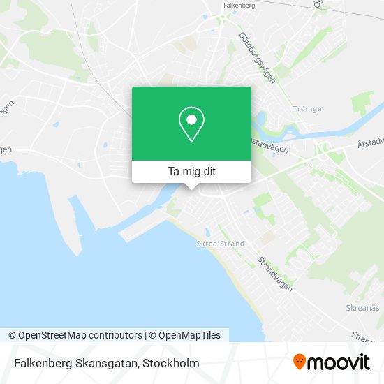 Falkenberg Skansgatan karta