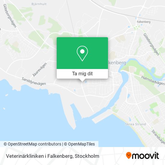 Veterinärkliniken i Falkenberg karta