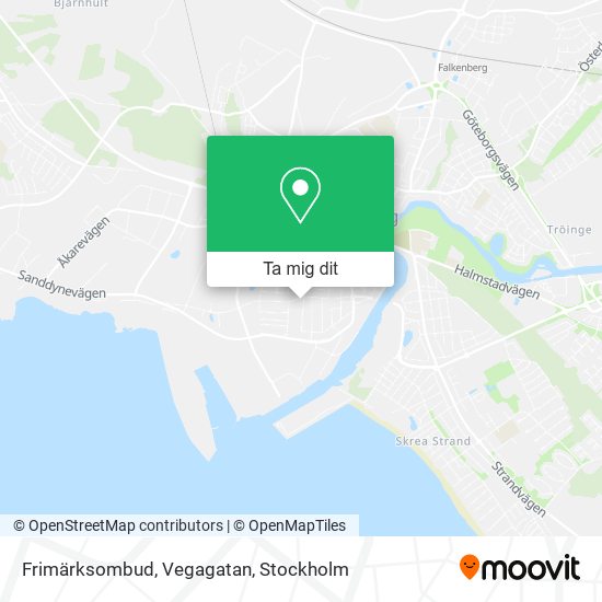 Frimärksombud, Vegagatan karta