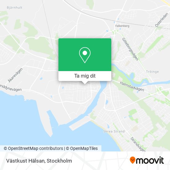 Västkust Hälsan karta