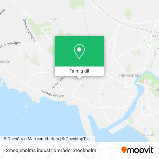 Smedjeholms industriområde karta