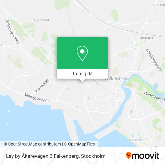 Lay by Åkarevägen 2 Falkenberg karta