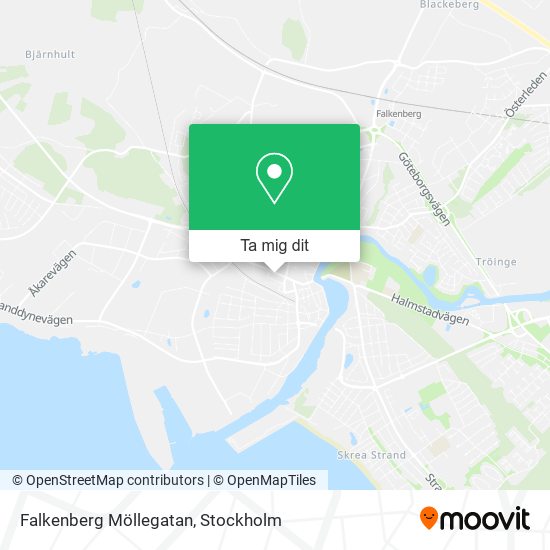 Falkenberg Möllegatan karta
