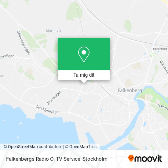 Falkenbergs Radio O. TV Service karta
