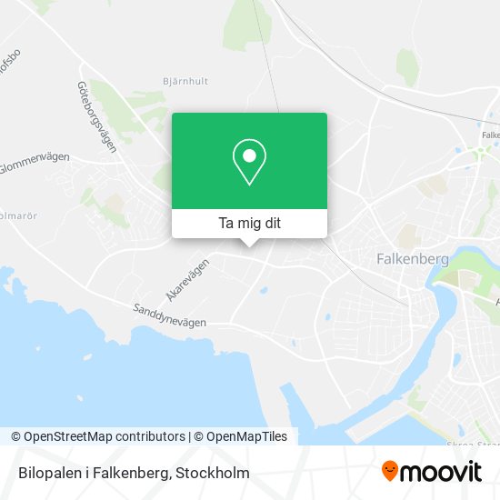 Bilopalen i Falkenberg karta