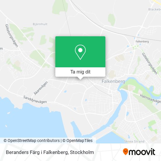 Beranders Färg i Falkenberg karta