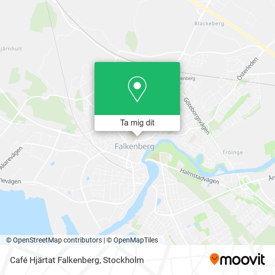 Café Hjärtat Falkenberg karta