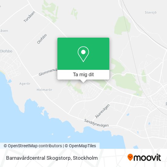 Barnavårdcentral Skogstorp karta