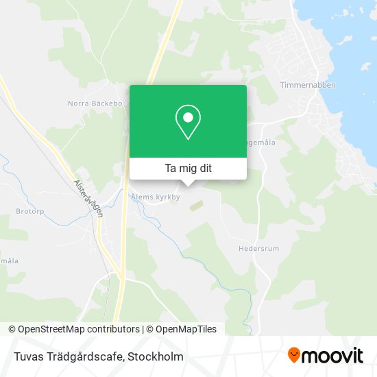 Tuvas Trädgårdscafe karta