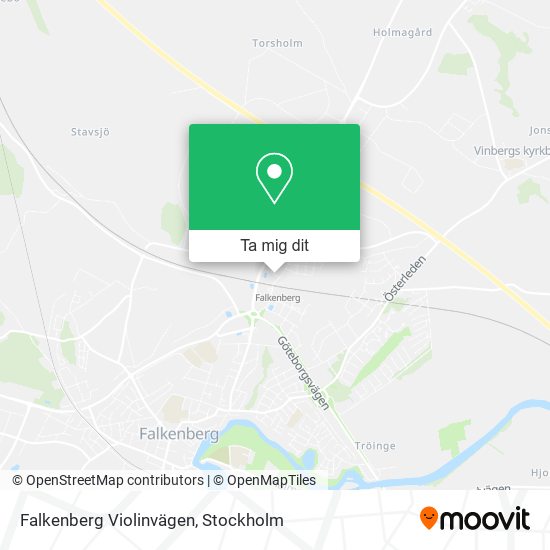 Falkenberg Violinvägen karta
