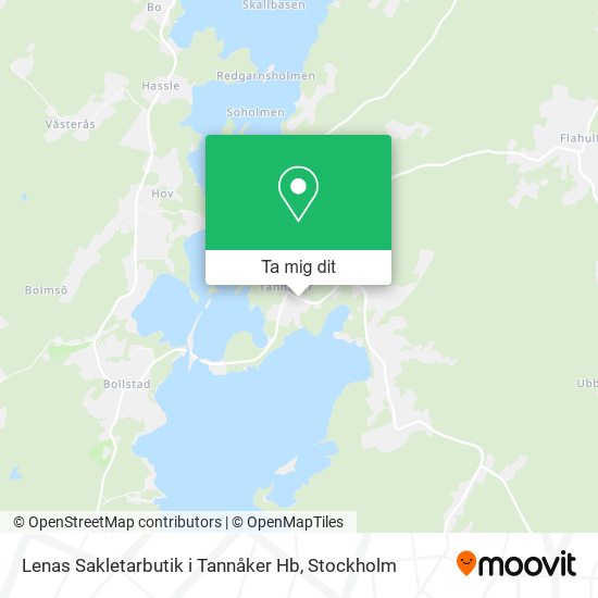 Lenas Sakletarbutik i Tannåker Hb karta