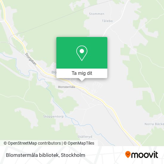 Blomstermåla bibliotek karta