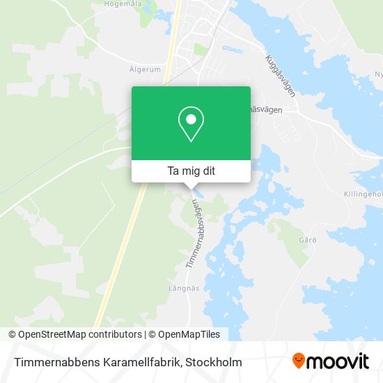 Timmernabbens Karamellfabrik karta