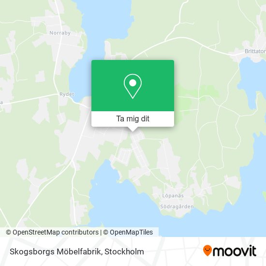 Skogsborgs Möbelfabrik karta
