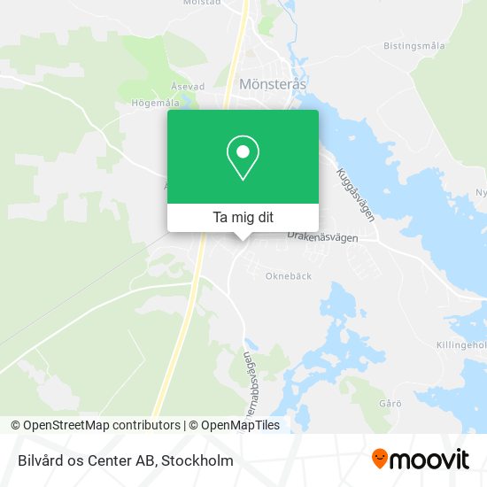 Bilvård os Center AB karta