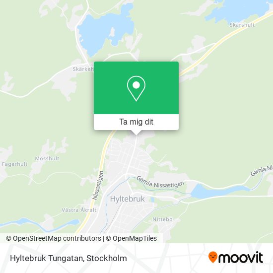 Hyltebruk Tungatan karta