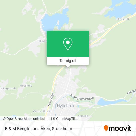 B & M Bengtssons Åkeri karta