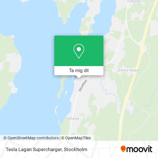 Tesla Lagan Supercharger karta