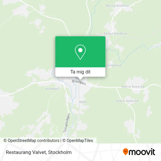 Restaurang Valvet karta