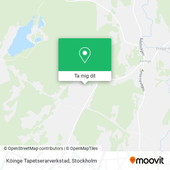 Köinge Tapetserarverkstad karta