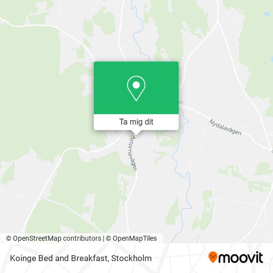 Koinge Bed and Breakfast karta