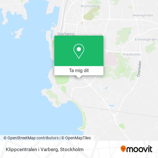 Klippcentralen i Varberg karta