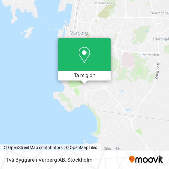 Två Byggare i Varberg AB karta