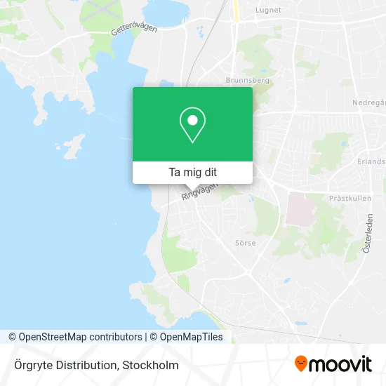 Örgryte Distribution karta