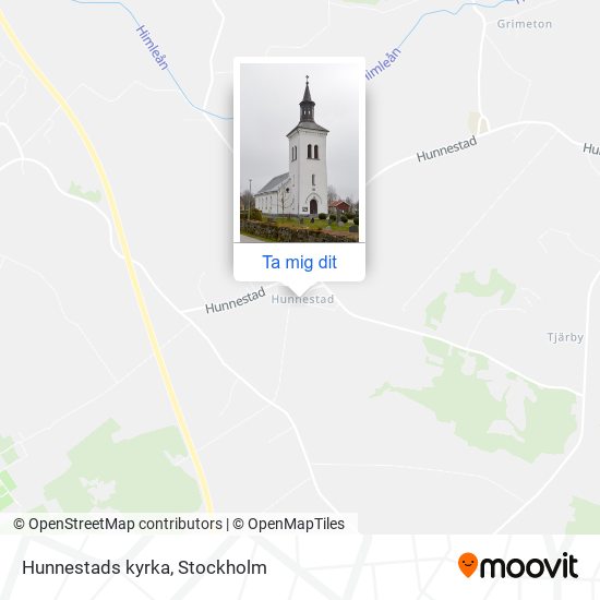 Hunnestads kyrka karta