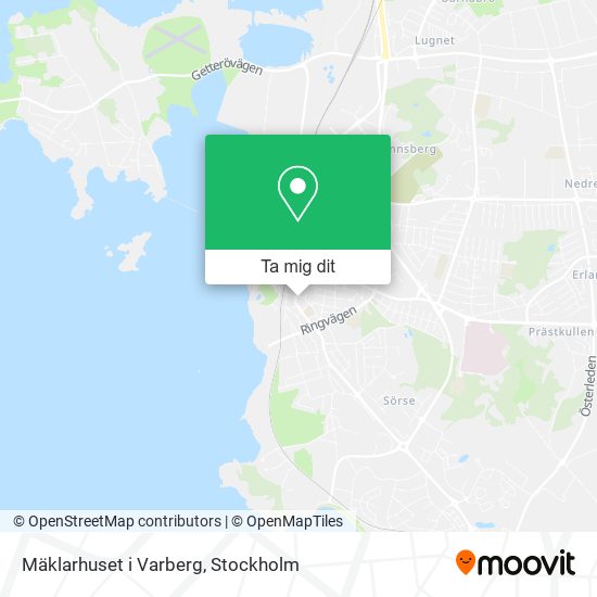 Mäklarhuset i Varberg karta