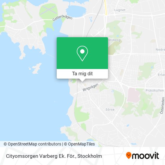Cityomsorgen Varberg Ek. För. karta