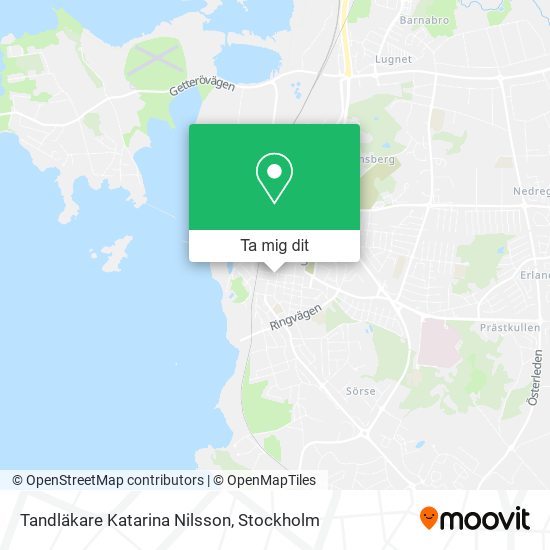 Tandläkare Katarina Nilsson karta