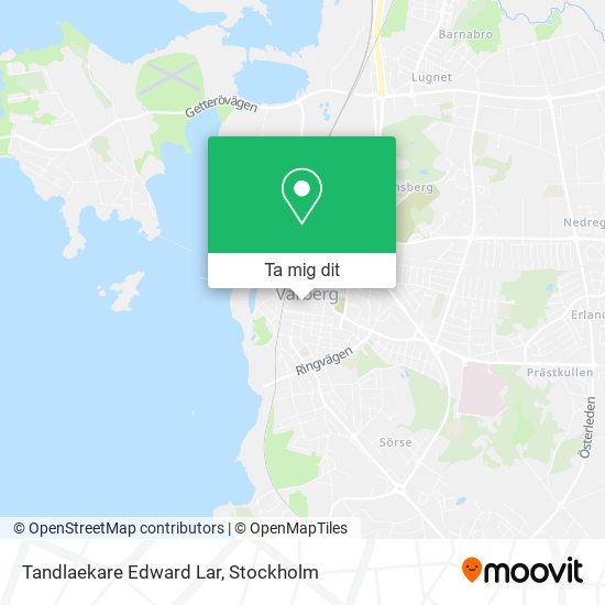 Tandlaekare Edward Lar karta