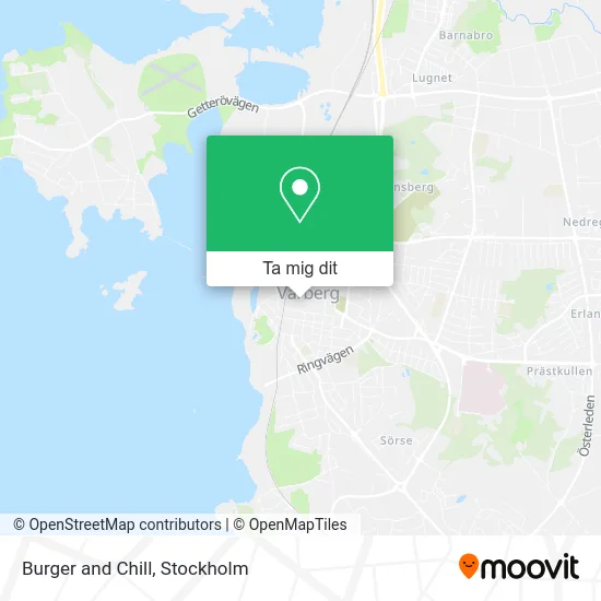 Burger and Chill karta