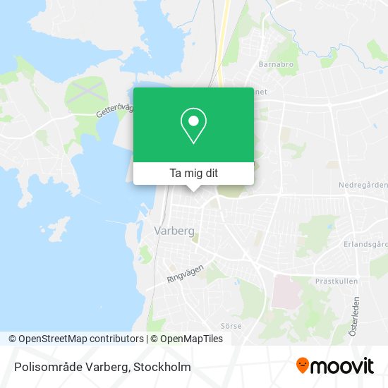 Polisområde Varberg karta