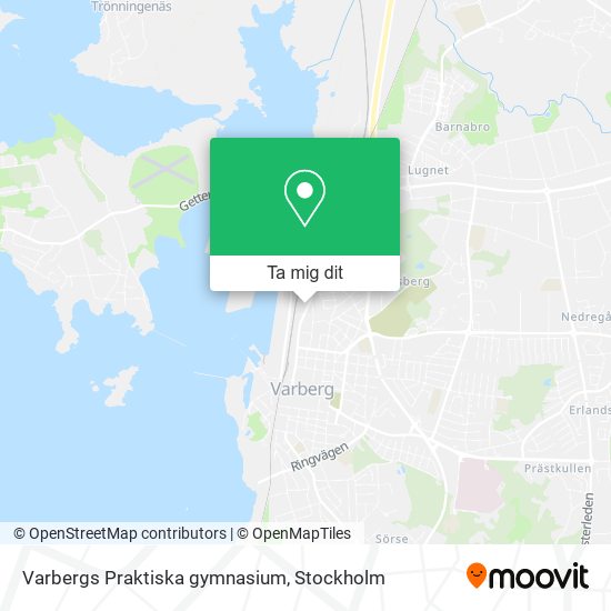 Varbergs Praktiska gymnasium karta