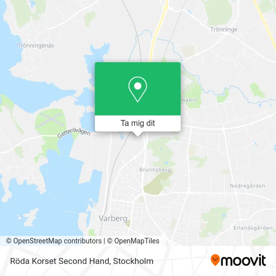 Röda Korset Second Hand karta