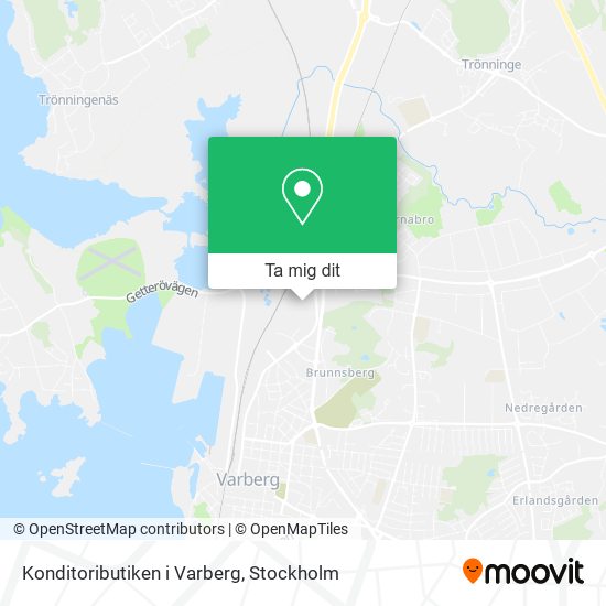 Konditoributiken i Varberg karta