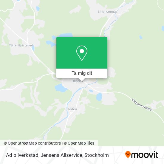 Ad bilverkstad, Jensens Allservice karta