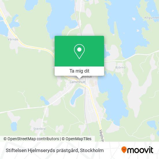 Stiftelsen Hjelmseryds prästgård karta