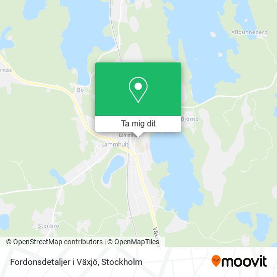 Fordonsdetaljer i Växjö karta