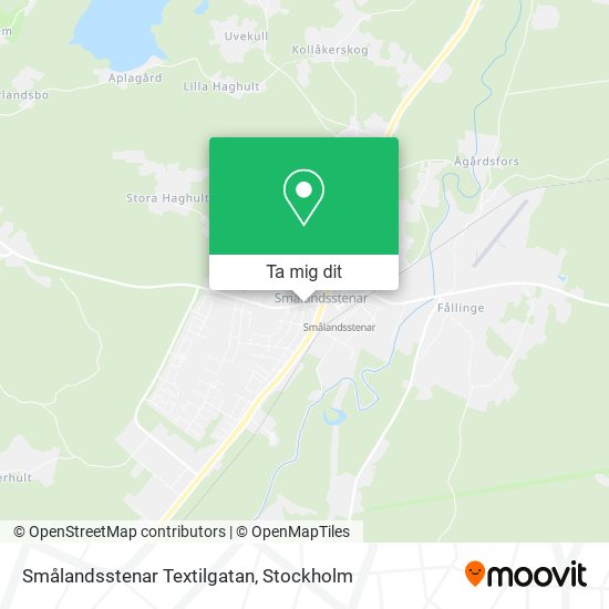 Smålandsstenar Textilgatan karta