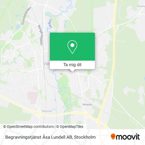 Begravningstjänst Åsa Lundell AB karta