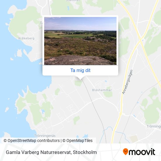 Gamla Varberg Naturreservat karta