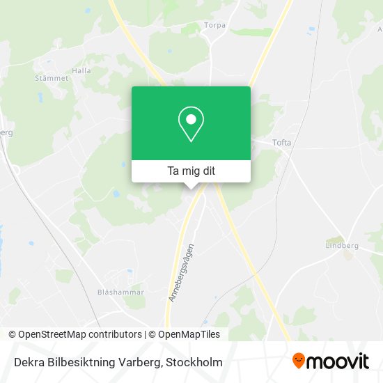 Dekra Bilbesiktning Varberg karta