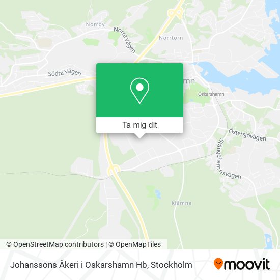 Johanssons Åkeri i Oskarshamn Hb karta