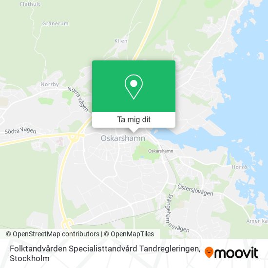 Folktandvården Specialisttandvård Tandregleringen karta