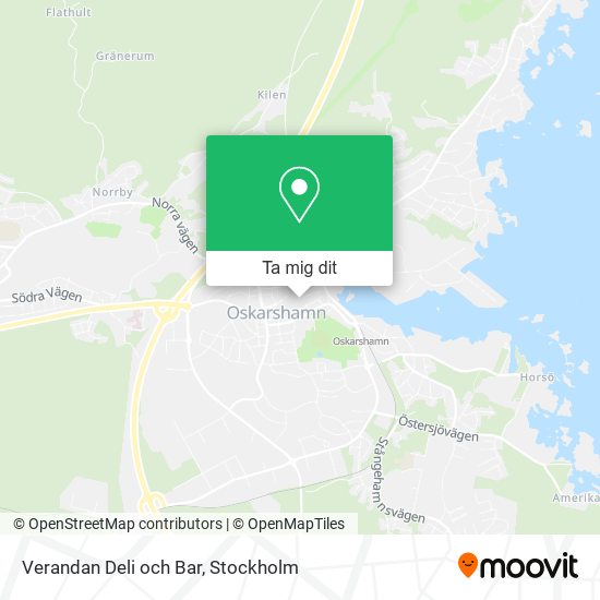 Verandan Deli och Bar karta