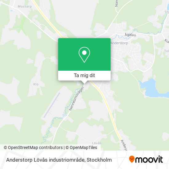 Anderstorp Lövås industriområde karta